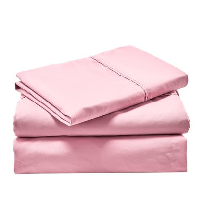 Kingnex 30x75x9 RV Bunk Sheets Set for Narrow Twin Bed Soft Brushed 1800 Microfiber 3 Piece Bedding Set Includes 1 Cot Size Fitted Sheet 1 Flat Sheet 1 Pillowcase Cot Pink - color: Pink, size: Cot 30x75 RV Bunk Set