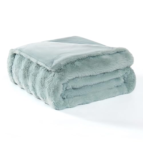 Modern Threads Water-Resistant Faux Rabbit Fur Pet Blanket for Dogs & Cats – Ultra-Soft Couch, Bed & Crate Protector, 40x50 Light Blue - color: Light Blue, size: 40x50"