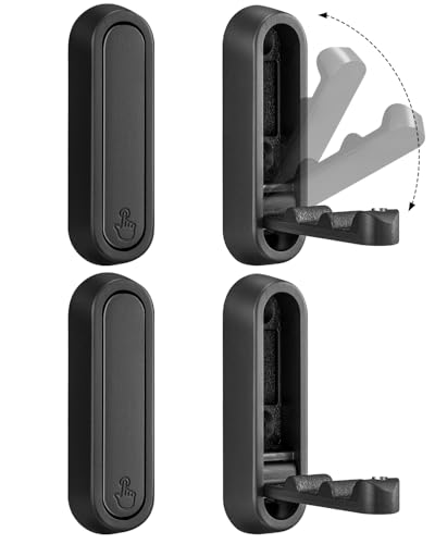 4 Pcs Folding Wall Hooks, Heavy Duty Coat Hooks, Stable Wall-Mount, Black | Metal Hooks, Foldable Hook. Space-Saving for Coats, Hooks for Hanging Coats, Scarves, Hats, Bags, Towels, Bathrobes, Keys - color: Black, size: 4PC
