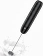 Maestri House Rechargeable Milk Frother, LunaFro Mini Handheld Electric Foam Maker Detachable Stainless Steel Whisk Drink Mixer Foamer Mini Blender for Matcha, Lattes, Cappuccino, No Stand - color: Black