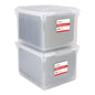 STAPLES Store & Slide Plastic File Box Latching, Letter/Legal Size, Clear, 2/Pack - color: Clear, size: 2 Pack, style: Box (Latch Lid)