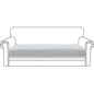ZNSAYOTX Stretch Cushion Covers Sofa Cushion Couch Seat Covers Slipcovers Soft Replacement Unique Pattern Furniture Protector with Elastic Bottom (Silvery Gray, 1 Pc 3-Seat Cushion Cover) - color: Silver Gray, size: 1 Cushion Sofa