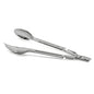 3-in-1 Camping Utensil Set with Spoon, Fork, Stainless Steel Utensil Set,combining a spoon and fork into portable cooking tongs.Lightweight suitable for campers, hikers, and explorers (1PK) - size: 1PK