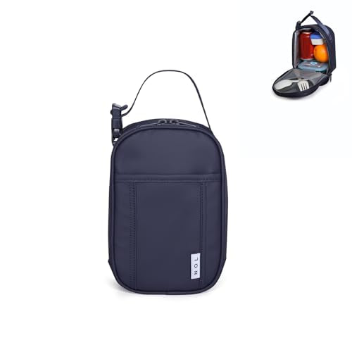 NOL Natural Organic Lifestyle Insulated Lunch Bag for Adult - Snack Bag Lunch Cooler Bag Soft Lunch Tote Bag for Work, Navy blue - color: Navy Blue
