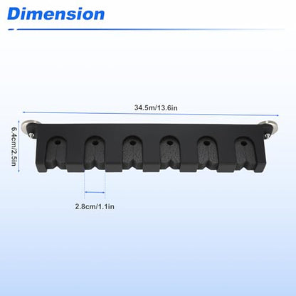 2X Magnetic Fishing Rod Holder, Magnetic Fishing Pole Storage Rack for Car Boat Truck Pickup Bed Wall Garage Door, W/ EVA Foam, Horizontally