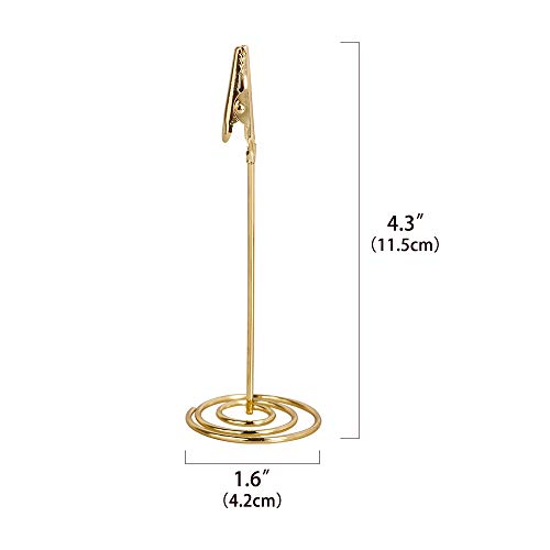 Artliving 12pcs Place Card Holder Memo Holder Clip Photo Holder Table Number Holder - color: Gold