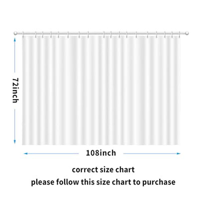 Clawfoot Tub Shower Curtain 108x72 Inch White Liner All Warp Around Extra Wide 24 Metal Hooks with Magnets Heavy Duty Vinyl Bath for Bathroom PEVA Waterproof Pure - color: Pure White, size: 108"W x 72"L (Pack of 1)