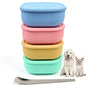 2ME Airtight Pet Wet Food Storage Containers with Lids (4-Pack, 12oz) - Silicone Meal Prep Kit for Dog & Cat Food - Freezer, Microwave & Dishwasher Safe - with Stainless Steel Scoop - size: 12oz Pack of 4