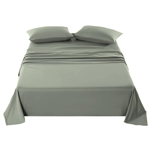 Kingnex Sleeper Sofa Bed Sheets Queen for 60x74 Pull Out Sofa Bed with 4-6 Deep Pocket Soft Double Brushed 1800 Microfiber 4 Piece Bedding Set Sage - color: Sage, size: Sleeper Sofa Queen