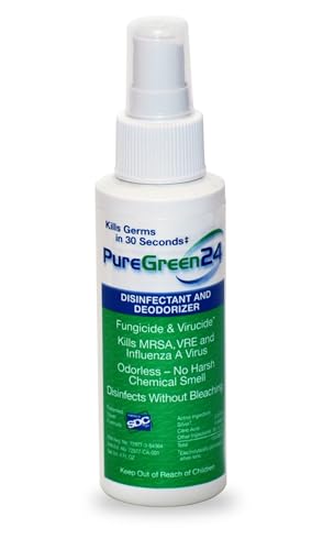 Safe & Effective Disinfectant. Kills Deadly Germs including RSV COVID-19 Norovirus MRSA Staph 2026 flu Bird flu Contains no toxic chemicals odorless child & pet safe 1 4oz spray bottle - size: 4 Fl Oz (Pack of 1)