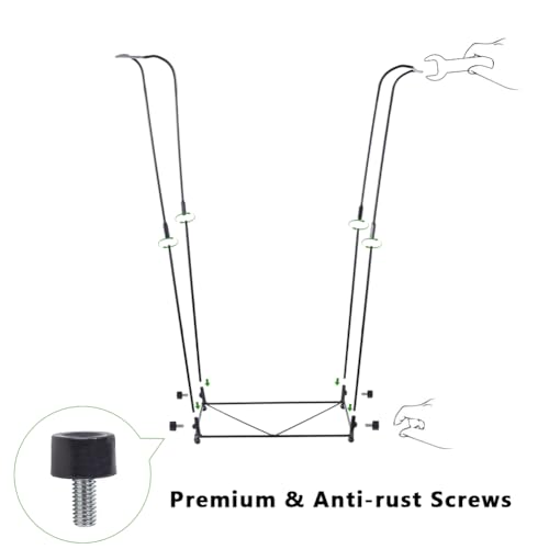 2 Pack Trash Bag Holder, Metal Garbage Bag Holder, 30-45 Gallon Portable Trash Bag Holder Stand, Multi-use Leaf Bag Holder for Yard, Camping, Garden, Lawn - color: BlackA-2PCS