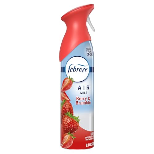 Febreze New & Improved Air Mist, Berry & Bramble Air Freshener, Home and Kitchen Essentials, Odor Fighting Room Spray (Pack of 6) - style: Berry & Bramble