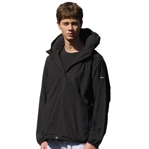 Pillowdy Travel Hoodie with Built-In Inflatable Neck Pillow for Flights - color: Black Windbreaker, size: 3X-Large