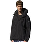 Pillowdy Travel Hoodie with Built-In Inflatable Neck Pillow for Flights - color: Black Windbreaker, size: XX-Large