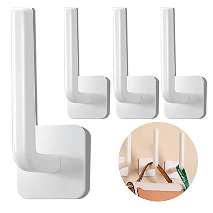 4Pcs Wall Hooks，Multi-Purpose Wall Hangers for Hanging Coats, 3M Heavy Duty Self Adhesive Hooks for Bedroom Bathroom Kitchen Office Hanging