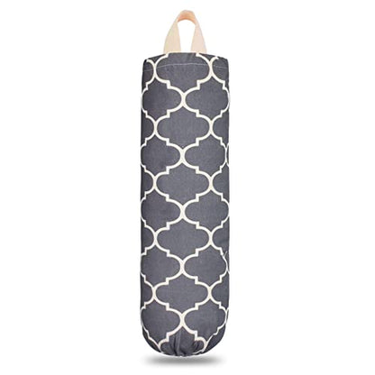 Plastic Bag Holder, Washable Grocery Bag Holder for Plastic Bags, Strong Plastic Bag Storage Dispenser with Hanging Loop, Wall Mount Trash Bag Dispenser for Home Kitchen Cabinet (Dark Grey) - color: Dark Gray