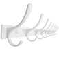 SKOLOO Wall Mounted Coat Rack - 10 Hooks, Heavy Duty, Stainless Steel, Metal Wall Hangers, Sturdy Coat Hooks for Hanging Coats, Jacket, Clothes, Hat, White - color: White, size: 10 Hook(1 Pack)