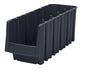 Akro-Mils 30778 Economy Stacking Shelf Plastic Storage Bins, (18-Inch x 8-3/8-Inch x 7-Inch), Black (8-Pack) (30778BLACK) - size: 17.875 x 8.375 x 7