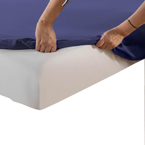 Kingnex Queen Sleeper Sofa Bed Sheets for 60x74 Pull Out Sofa Bed with 4-6 Deep Pocket Soft Double Brushed 1800 Microfiber 4 Piece Bedding Set Navy - color: Navy, size: Sleeper Sofa Queen