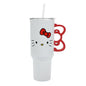 Bioworld Hello Kitty 40 Oz Stainless Steel Tumbler With Sculpted Bow Handle - color: Hello Kitty Sculpted Bow