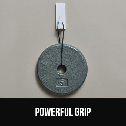 GORILLA GRIP Heavy Duty Reusable Wall Hooks for Hanging, 20 Pack and 24 Strips, Easy Install Stick on Removable Adhesive Hook, No Nail Damage, Multisurface Use for Christmas Decorations, Plastic - size: 20 Pack (24 Strips)