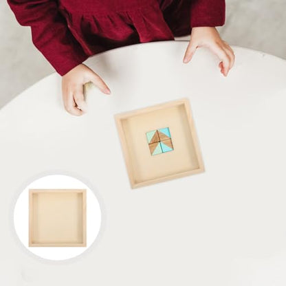 BESPORTBLE 6pcs Unfinished Wooden Serving Trays for Puzzle, Craft, Storage