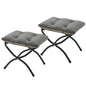 15"(H) Folding Ottoman, Set of 2, Foldable Footrest Stool, Small Foot Stool for Couch, Collapsible Foot Rest Ottoman for Sofa, Accent Padded Ottomans for Living Room, Bedroom, Dark Grey - color: Dark Grey 2pcs