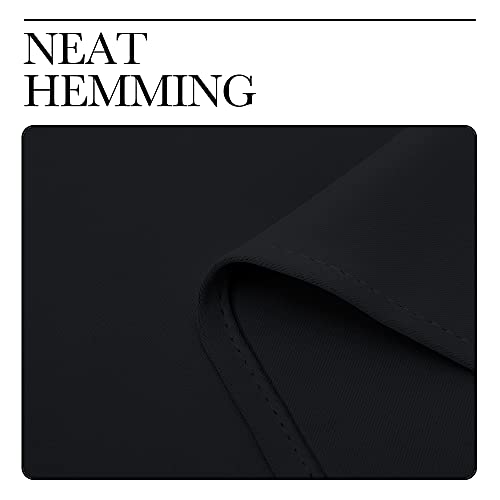 NICETOWN Living Room Blackout Shades - All Season Rod Pocket Thermal Insulated Solid Blackout Curtains/Drapes for Living Room (Set of 2, 42 inches by 72 Inch, Black) - color: Black, size: 42"W x 72"L (Pack of 2)