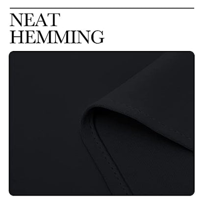 NICETOWN Black Blackout Curtain Blinds - Solid Thermal Insulated Window Treatment Blackout Drapes/Draperies for Bedroom (2 Panels, 42 inches Wide by 63 inches Long, Black) - color: Black, size: 42"W x 63"L (Pack of 2)