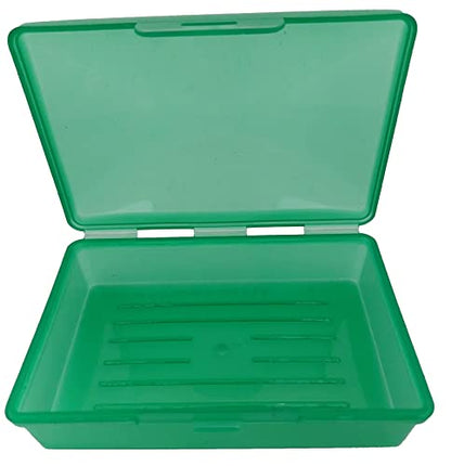 American Comb: Soap Box Green, 1 Ct - Made in The USA - Soapbox with Hinged Lid and Secure Latch - color: Green