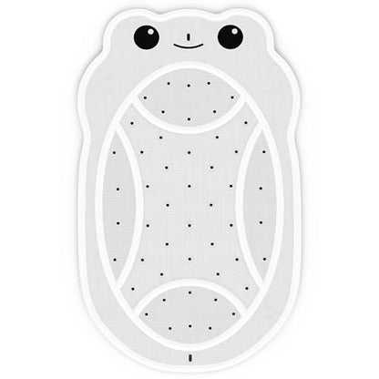 Upgraded Kids Bathtub Mat Non Slip, Low-Odor Natural Rubber Bath Mat with Strong 18mm Suction Cups, Flat Non-Slip Surface, 30"x18" Cute Frog Design, Shower Mat Fast Draining for Smooth Tubs, Beige - color: Beige