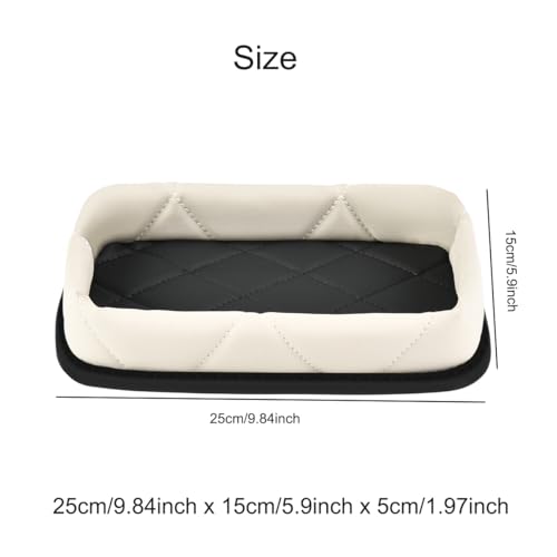 Car Dashboard Storage Box Loose Items Organizer - Suitable For Car, Office, Living Room, Dining Room And Other Scenarios (off-white) - color: off-white