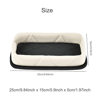 Car Dashboard Storage Box Loose Items Organizer - Suitable For Car, Office, Living Room, Dining Room And Other Scenarios (off-white) - color: off-white