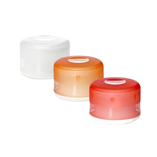 humangear GoTubb – Storage Containers for Snacks, Small Essentials and Travel Gear, Made from Food-Safe Materials, Clear/Orange/Red, Small (3-pack) - color: Clear/Orange/Red, size: Small (3-pack)