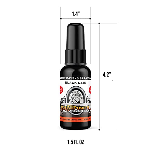 BluntPower (Black Rain, 1 Pack) Concentrated Odor Eliminator & Diffuser Oil - Room Deodorizer, Odor Eliminator, Air Freshener - Premium Oil Based Air Freshener