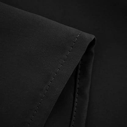 Pickluc Blackout Kitchen Curtain 24 Inches Long, Rod Pocket Cafe Tier Curtains for Small Window Treatment in Living Room, Basement, RVs, Cabinets, 2 Panels, W24 X L24 Inch, Black - color: Black, size: 24"W x 24"L (Pack of 2)