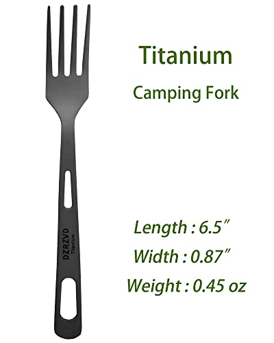 Titanium Spork and Spoon, 6.8" Camping Spork and Soup Spoon, Ultra-Light Eco-Friendly Travel Cutlery Set
