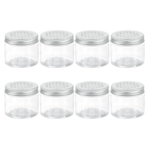 HARFINGTON 8 Pcs Empty Scent Beads Storage Container 5oz/150ml Air Freshener Tins Round Refillable Spice Containers Plastic Jars Sample for Travel Storage - size: 150ml