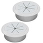 Desk Grommet 2-1/16" (53 mm), Desk Hole Cover for Cables Grey, Cable Grommet ABS Plastic, Desk Hole Grommet for Office and Home Table Cable, Detachable & Flexible Cable Cord Organizer-2 Pcs - size: 2-1/16"(53 mm)-2Pcs, style: Grey