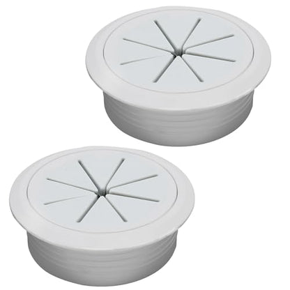 Desk Grommet 2-3/8" (60 mm), Desk Hole Cover for Cables Grey, Cable Grommet ABS Plastic, Desk Hole Grommet for Office and Home Table Cable, Detachable & Flexible Cable Cord Organizer-2 Pcs - size: 2-3/8"(60 mm)-2Pcs, style: Grey