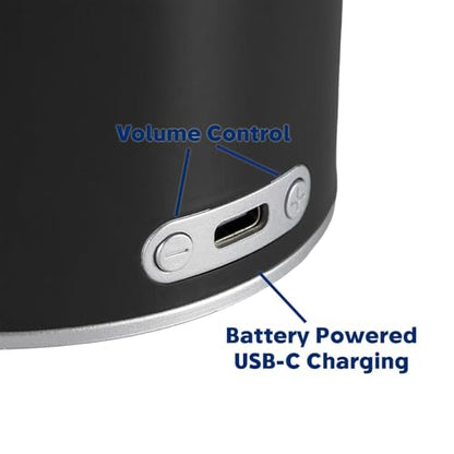 Rechargeable 3-in-1 Camping Lantern with Bluetooth Speaker, Essential Oil Diffuser, Dimmable with Tactile Knob, 1800K/2200K/2700K Tone Options, Classic Lantern Style with Sleek Black - color: Speaker Lamp, Black, size: Single