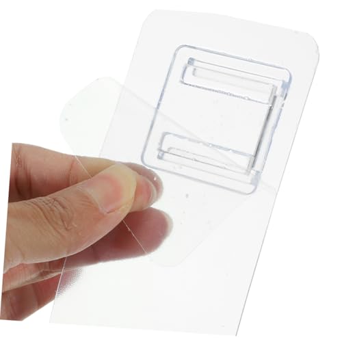 Transparent Adhesive Wall Hooks 20 Sets Clear Sticky Hooks No Damage Self-Adhesive Small Hooks for Hanging Kitchen Bathroom Power Strip Router Organizer