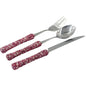 Bling Rhinestone Crystal Dazzling Culinary Utensils Travel Set for Office, Lunch, and Travel (3, Pink) - color: Pink
