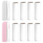 Mini Travel Lint Roller with 300 Sticky Sheets, Compact Portable Pet Hair Remover with Cover for Clothes, Travel, Small Foldable Lint Roller for Purse Car Bag Essentials (Pink and White) - color: Pink and White