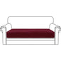 ZNSAYOTX Stretch Cushion Covers Sofa Loveseat Cushion Couch Seat Covers Slipcovers Soft Replacement Unique Pattern Furniture Protector with Elastic Bottom (Wine Red, 1 Pc 2-Seat Cushion Cover) - color: Wine Red, size: 1 Cushion Loveseat
