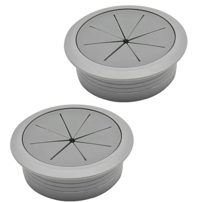 Desk Grommet 2-3/8" (60 mm), Desk Hole Cover for Cables Dark Grey, Cable Grommet ABS Plastic, Desk Hole Grommet for Office and Home Table Cable, Detachable & Flexible Cable Cord Organizer-2 Pcs - size: 2-3/8"(60 mm)-2Pcs, style: Dark Grey