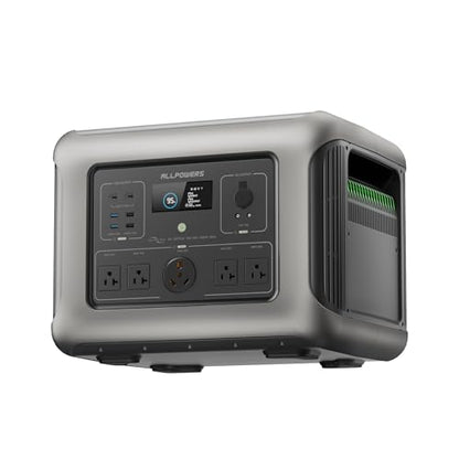 ALLPOWERS R2500 V2 Portable Power Station 1920Wh, 2500W (Peak 5000W) Solar Generator with LiFePO4 Battery, 1-Hour Fast Charging, MPPT 1000W Max,UPS <15ms for Home Backup, RV and Outdoor Camping