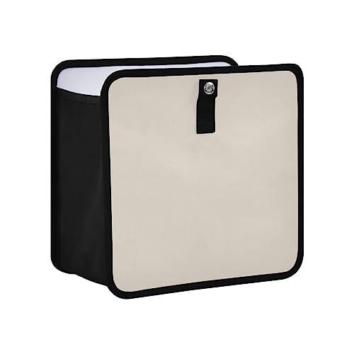 MCHIVER Beige Car Trash Can Hanging Garbage Bags Leak Proof Organizer Dustbin Vehicle Foldable Trash Bin Container Waste Basket Car Accessories for Backseat Frontseat Headrest 8.66x8.66x5.9in - color: Beige, size: Small