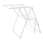 Amazon Basics Foldable Space-Saving 2-Wing Metal Clothes Drying Rack, 61x23.6x39.3 inches, White - size: 61x23.6x39.3 inches