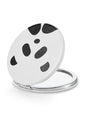OMIRO 1X/10X Compact Magnifying Mirror, Unique Painting Pocket Mirror with Classical PU Leather (Round, Panda) - color: Panda